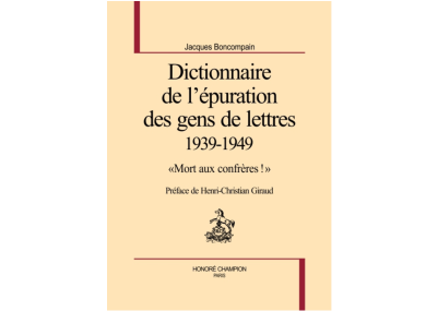 Dictionnaire de l’épuration des gens de lettres