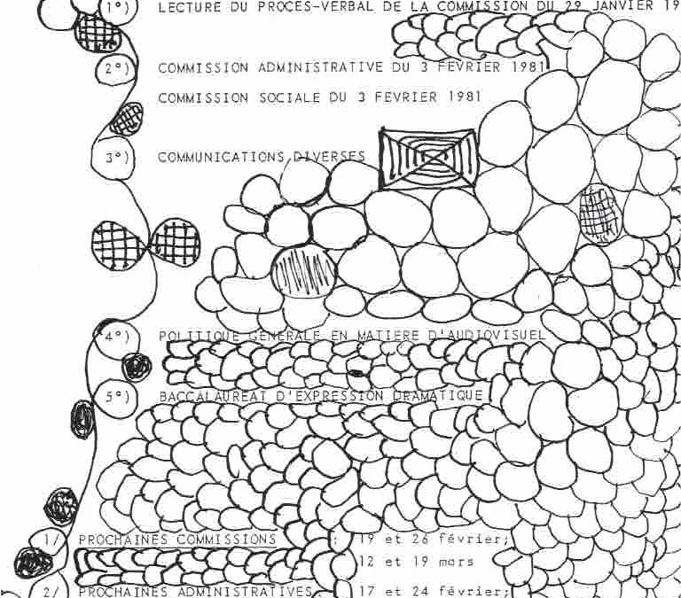 Dessins d’auteurs à la SACD Armand Salacrou 1981